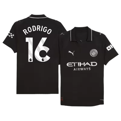 RODRIGO #16 Manchester City Away Authentic Soccer Jersey 2025/26 - gogoalshop