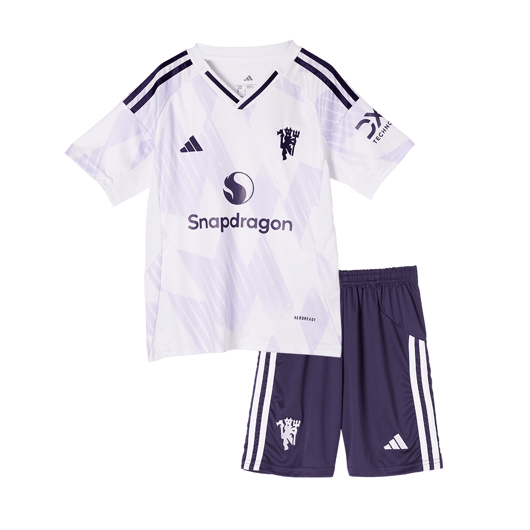 Manchester United Away Kids Soccer Jerseys Kit 2025/26 - gogoalshop