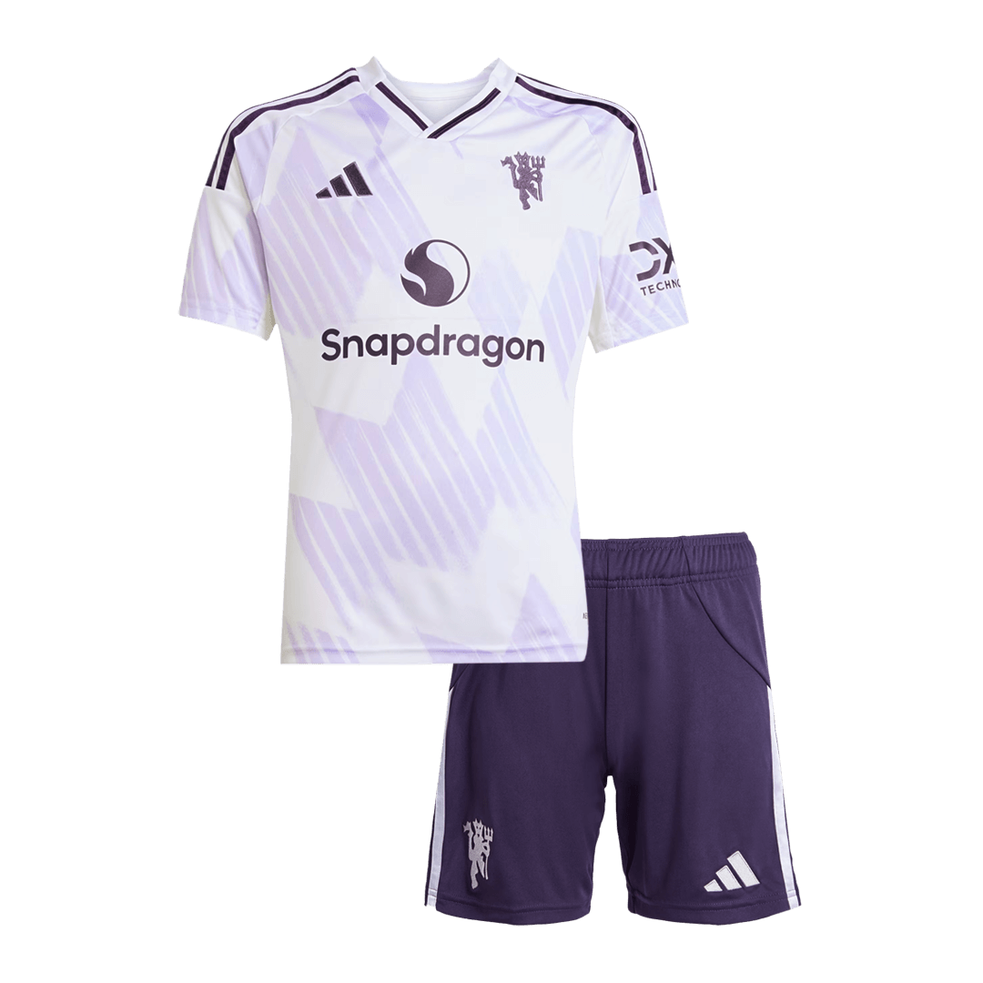 Manchester United Away Kids Soccer Jerseys Kit 2025/26 - gogoalshop
