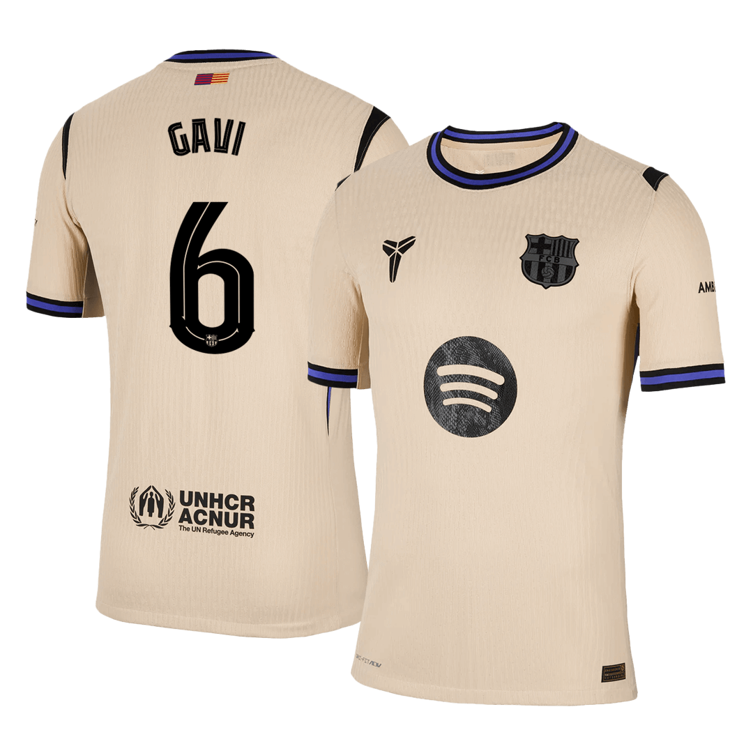 GAVI #6 Barcelona Away Authentic Soccer Jersey 2025/26 - UCL - gogoalshop