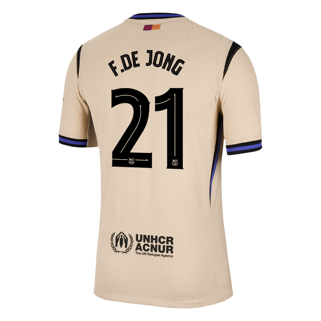 F.DE JONG #21 Barcelona Away Authentic Soccer Jersey 2025/26 - UCL - gogoalshop