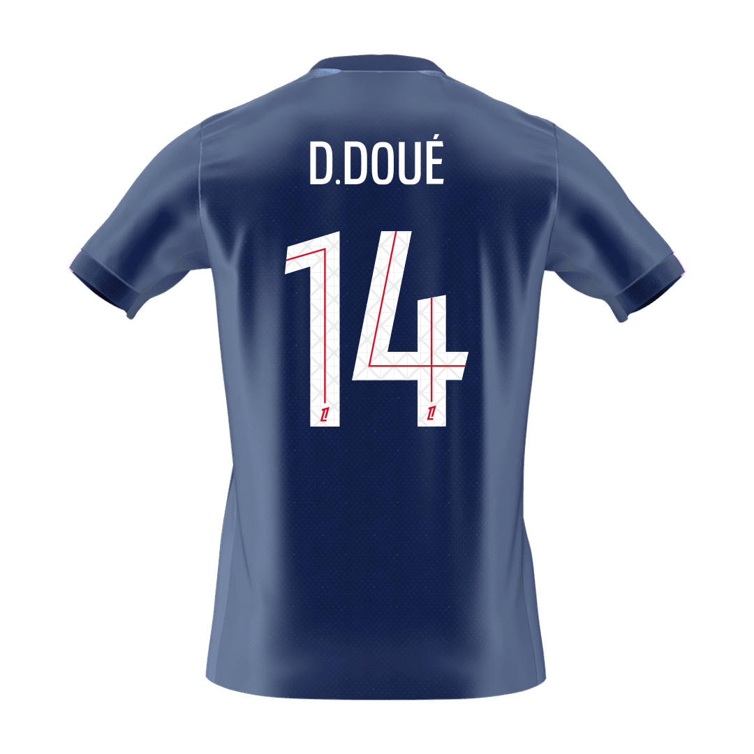 D.DOUÉ #14 PSG Home Soccer Jersey 2025/26 - gogoalshop