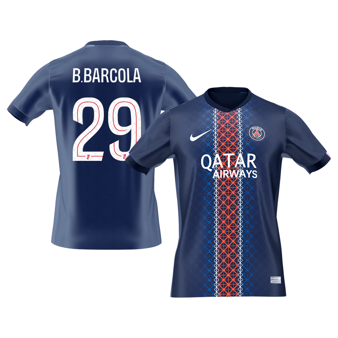 B.BARCOLA #29 PSG Home Soccer Jersey 2025/26 | Gogoalshop