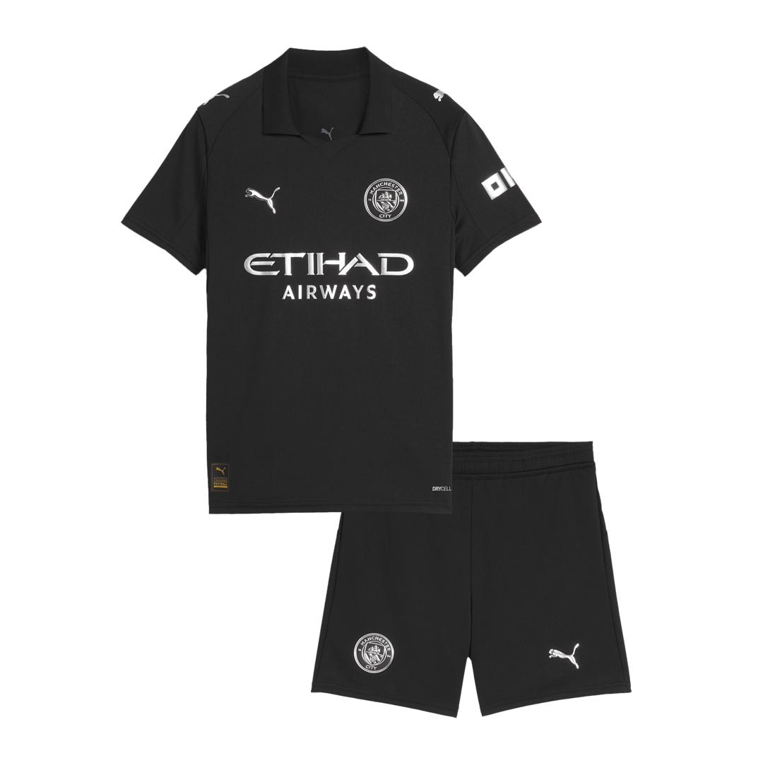 Manchester City Away Kids Soccer Jerseys Kit 2025/26 - gogoalshop
