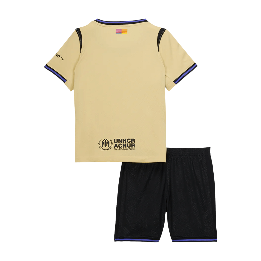 Barcelona Away Kids Soccer Jerseys Kit 2025/26 - gogoalshop