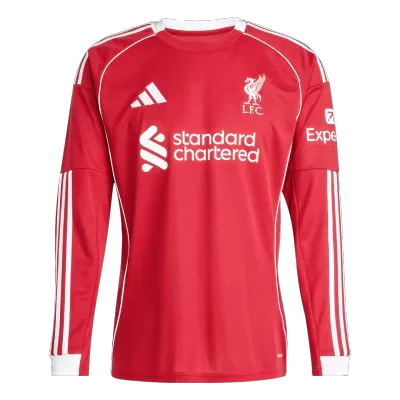 Liverpool Home Long Sleeve Soccer Jersey 2025/26 - gogoalshop