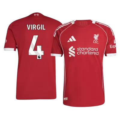 VIRGIL #4 Liverpool Home Authentic Soccer Jersey 2025/26 - gogoalshop
