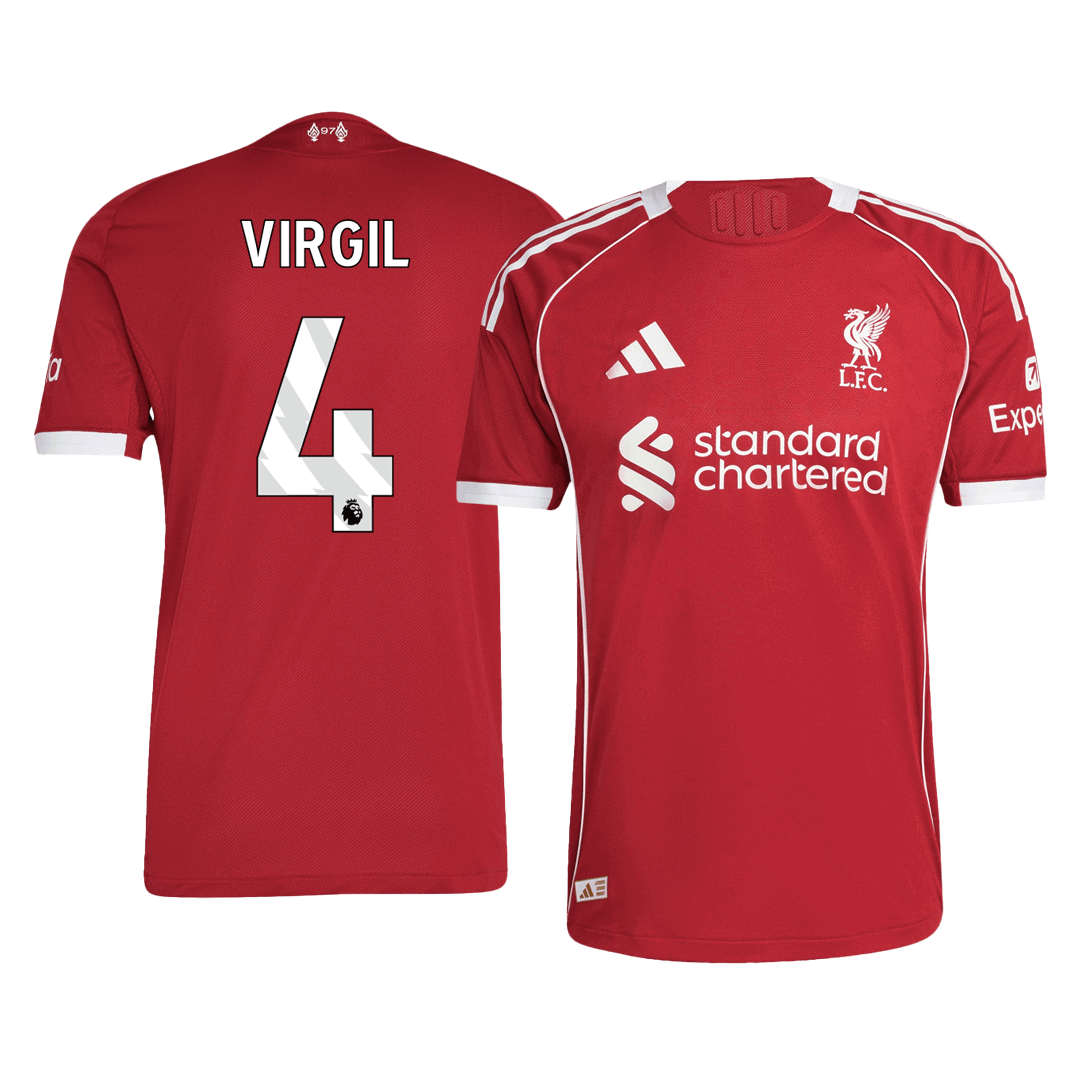 VIRGIL #4 Liverpool Home Player Version Jersey 2025/26 - gogoalshop
