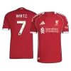 WIRTZ #7 Liverpool Home Authentic Soccer Jersey 2025/26 - gogoalshop