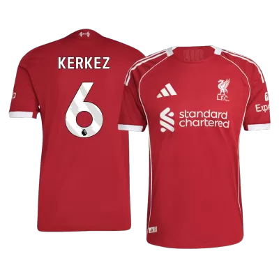 KERKEZ #6 Liverpool Home Authentic Soccer Jersey 2025/26 - gogoalshop
