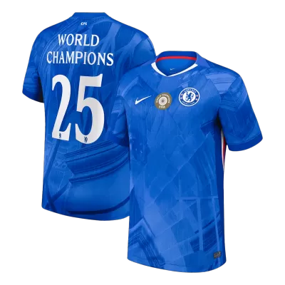 WORLD CHAMPIONS #25 Chelsea Home Soccer Jersey 2025/26 with chest badge - gogoalshop