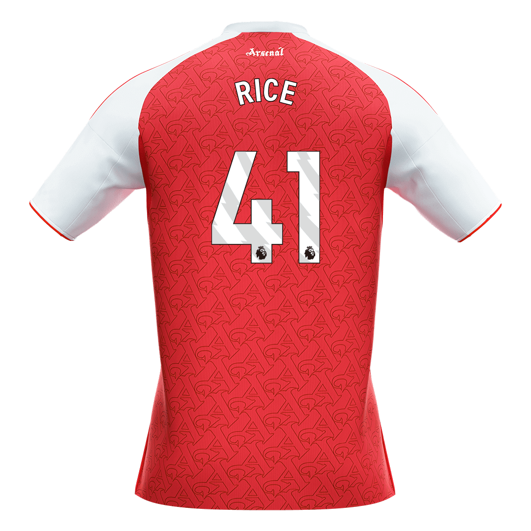 RICE #41 Arsenal Home Soccer Jersey 2025/26 - gogoalshop