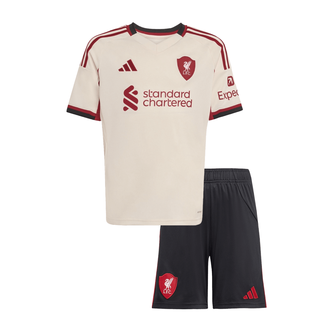 Liverpool Away Kids Soccer Jerseys Kit 2025/26 - gogoalshop