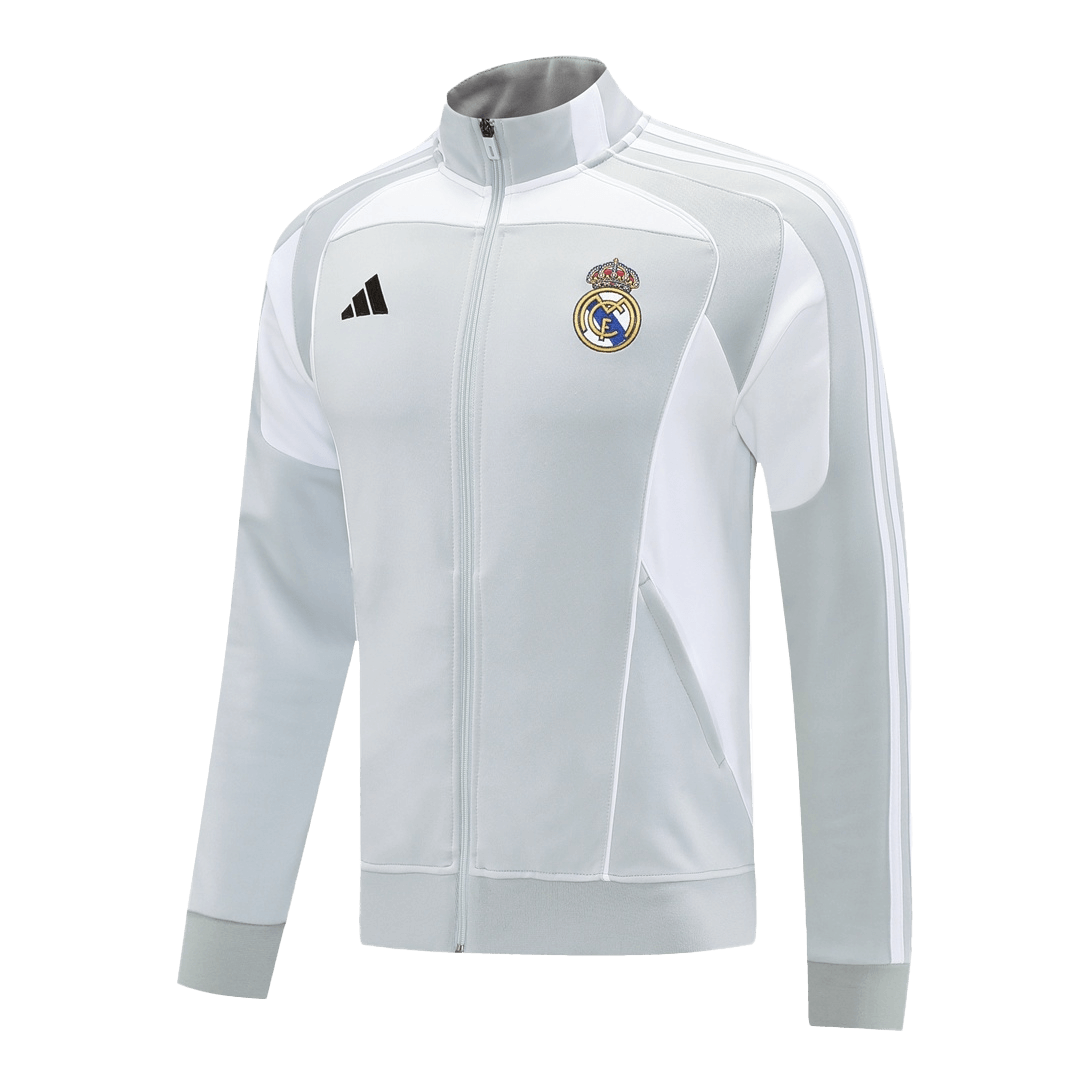 Real Madrid Home Track Jacket 2025/26 - Gray - gogoalshop