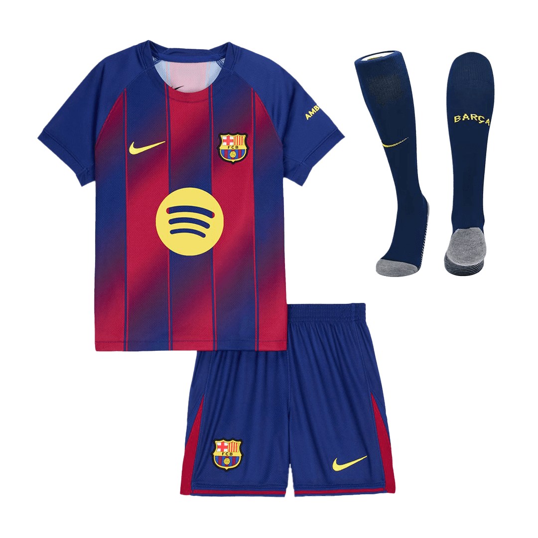 Barcelona Home Kids Soccer Jerseys Full Kit 2025/26 - gogoalshop