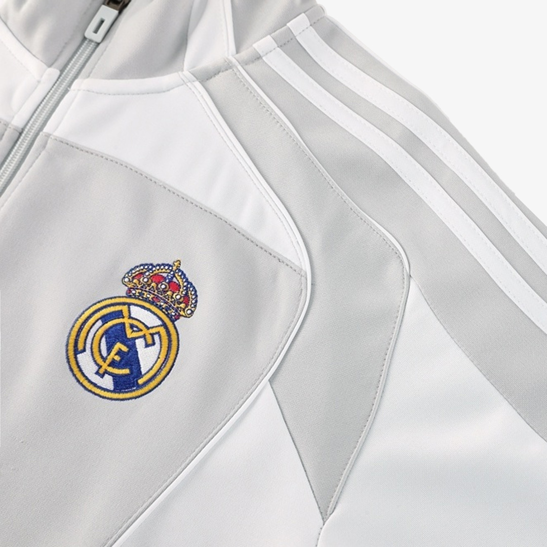 Real Madrid Home Jacket Tracksuit 2025/26 Gray - gogoalshop