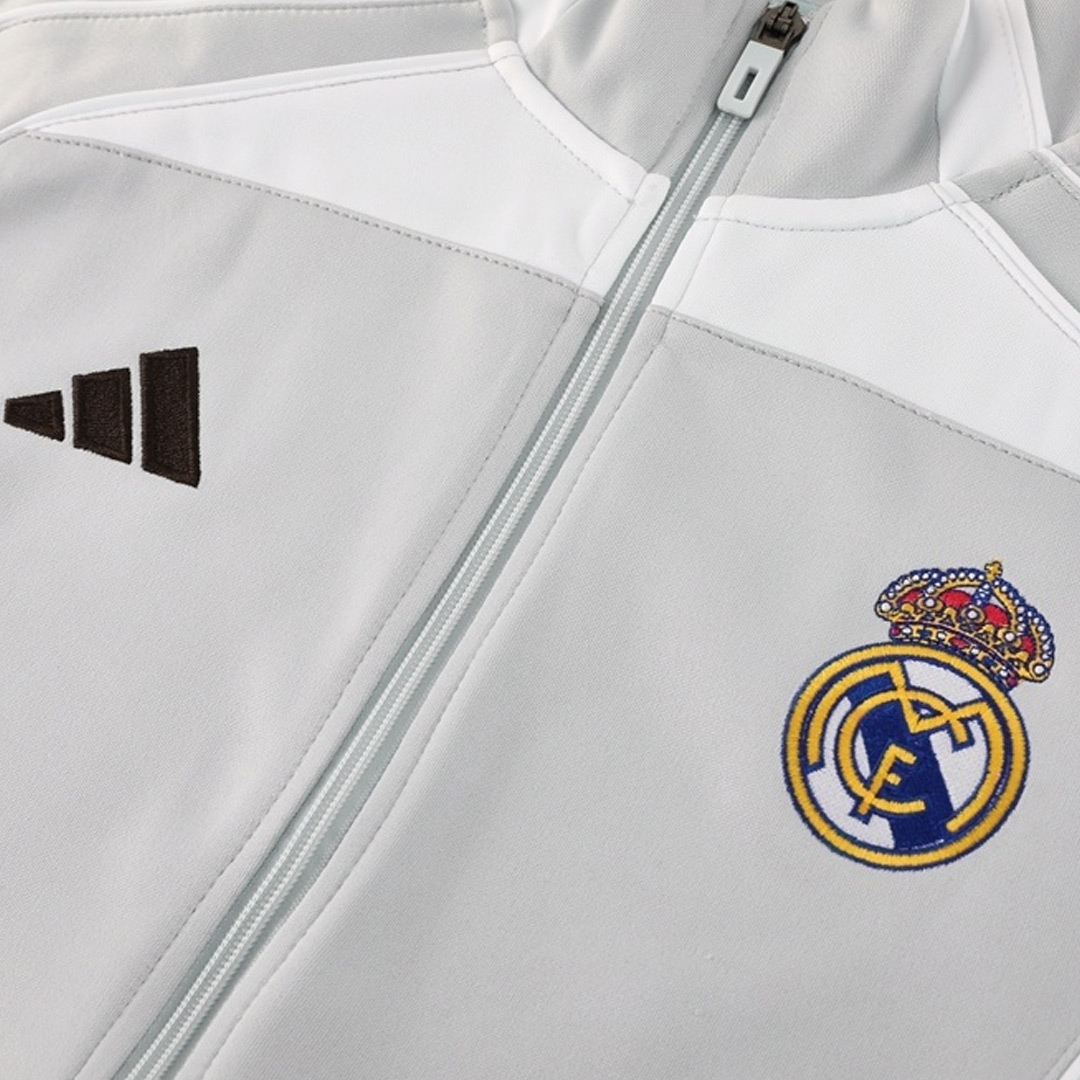 Real Madrid Home Track Jacket 2025/26 - Gray - gogoalshop