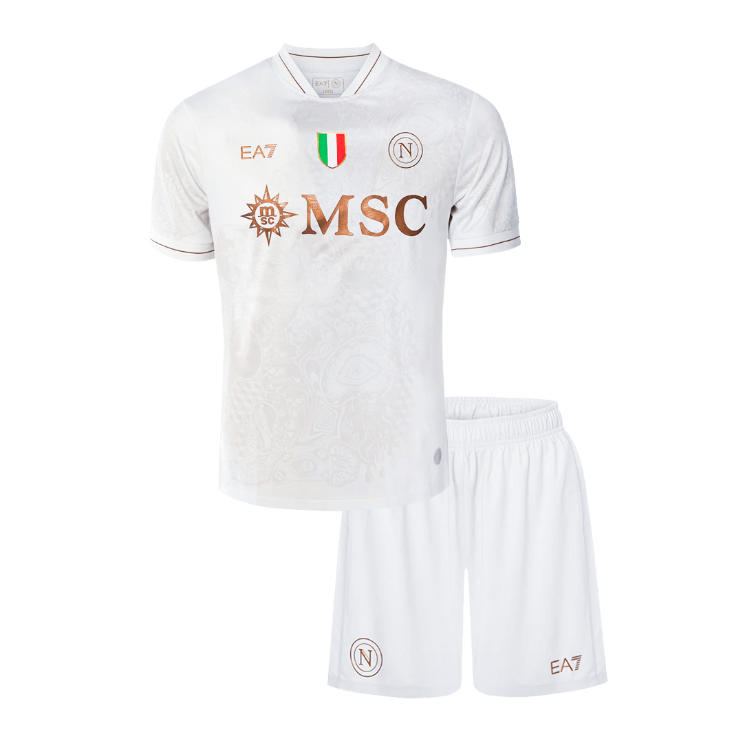 Napoli Away Kids Soccer Jerseys Kit 2025/26 - gogoalshop