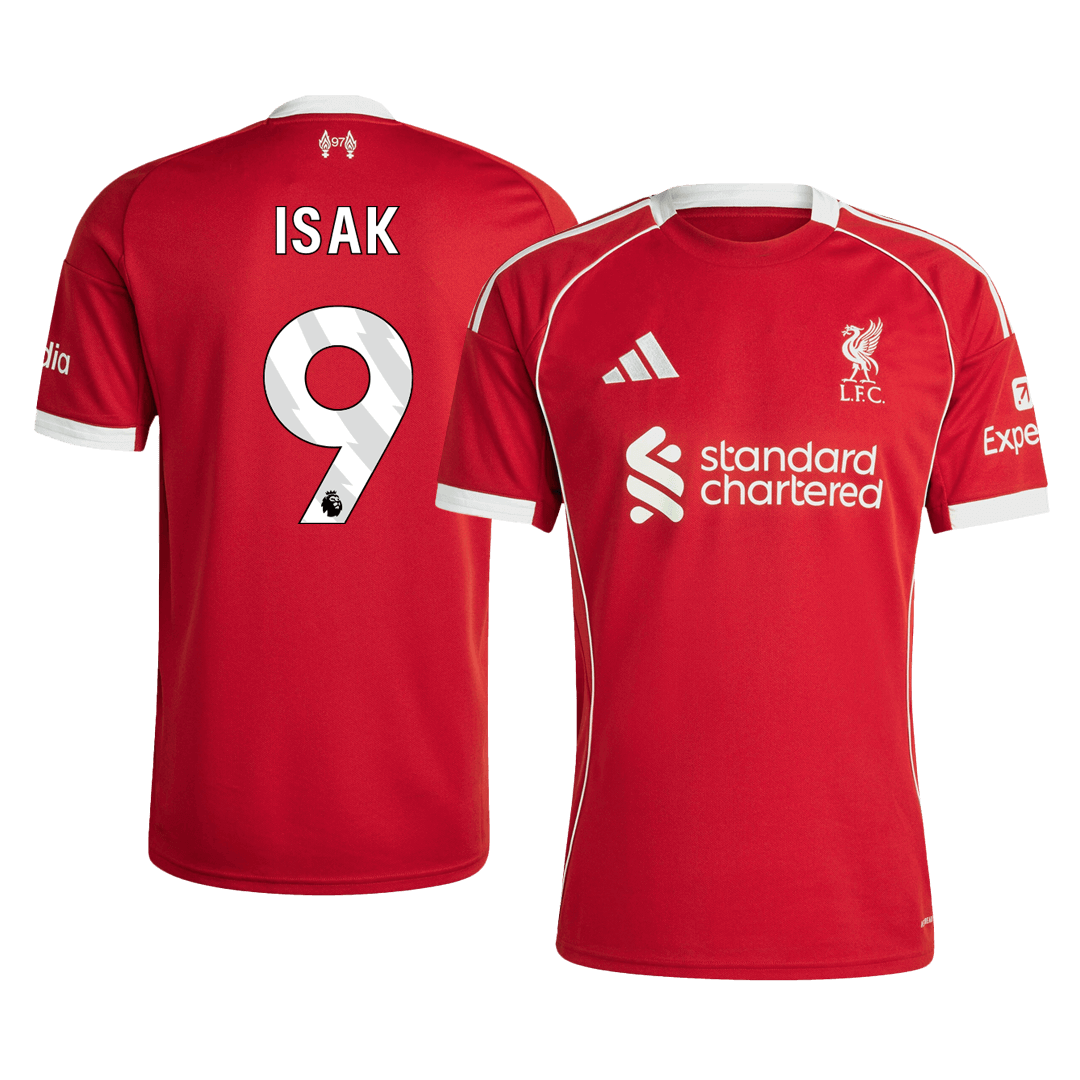 ISAK #9 Liverpool Home Soccer Jersey 2025/26 - gogoalshop