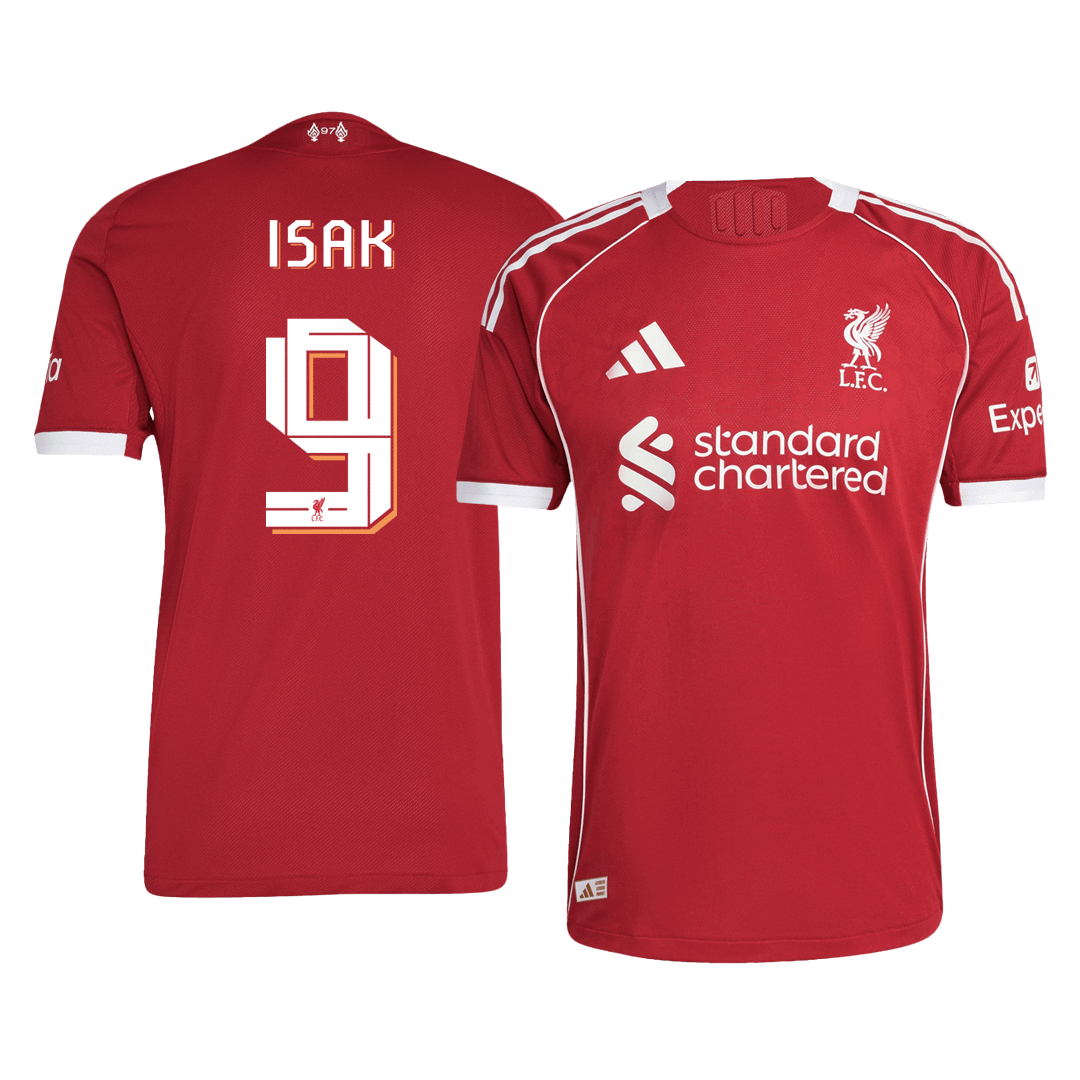 ISAK #9 Liverpool Home Player Version Jersey 2025/26 - UCL - gogoalshop