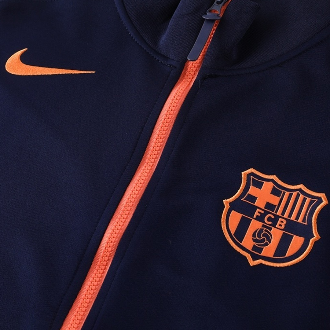 Barcelona Jacket Tracksuit 2025/26 Navy&Orange - gogoalshop