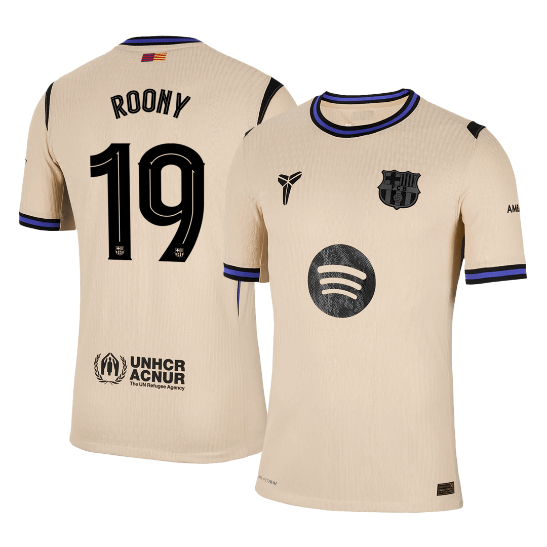 ROONY #19 Barcelona Away Authentic Soccer Jersey 2025/26 - UCL - gogoalshop