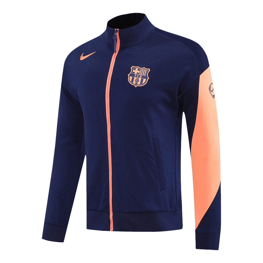 Barcelona Jacket Tracksuit 2025/26 Navy&Orange - gogoalshop