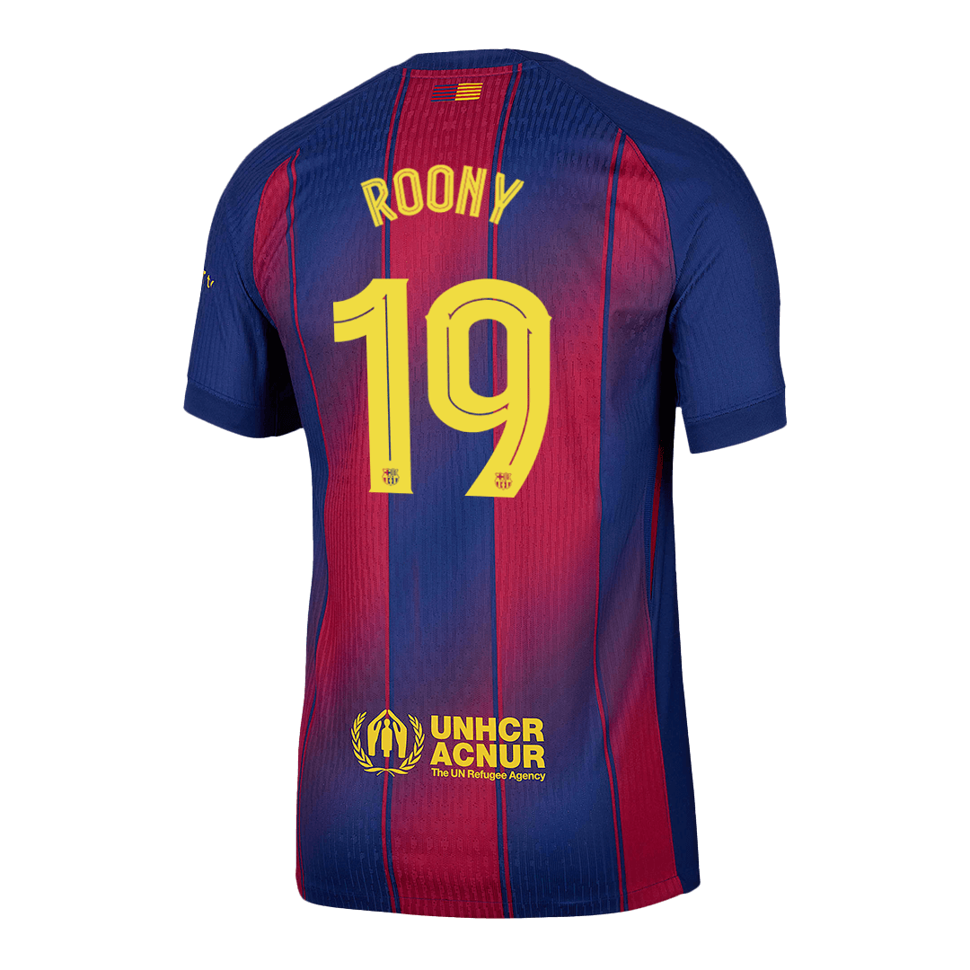 ROONY #19 Barcelona Home Authentic Soccer Jersey 2025/26 - UCL - gogoalshop
