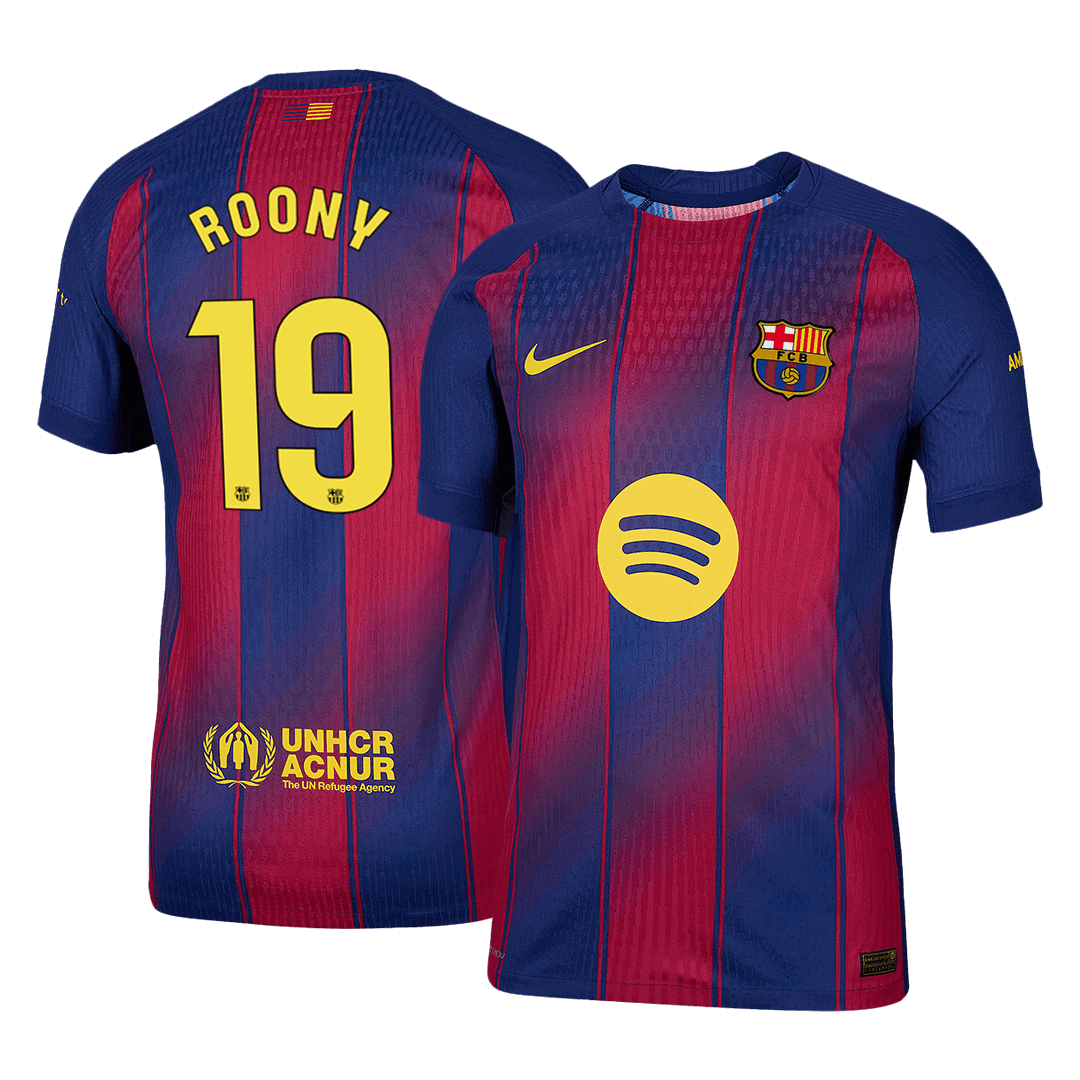 ROONY #19 Barcelona Home Authentic Soccer Jersey 2025/26 - gogoalshop