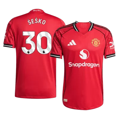 ŠEŠKO #30 Manchester United Home Authentic Soccer Jersey 2025/26 - gogoalshop