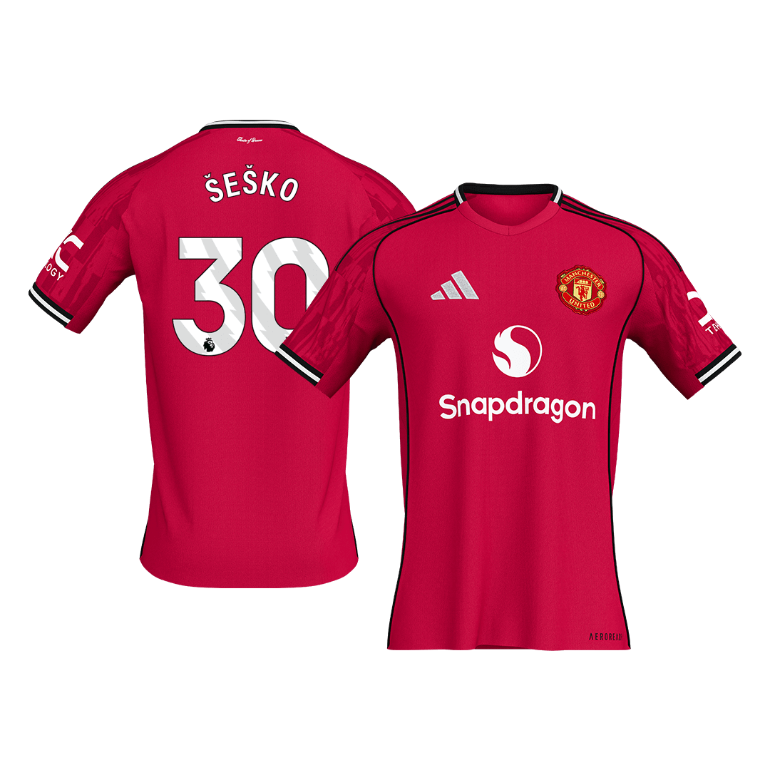 ŠEŠKO #30 Manchester United Home Soccer Jersey 2025/26 - gogoalshop
