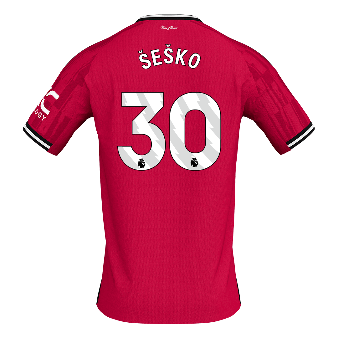 ŠEŠKO #30 Manchester United Home Soccer Jersey 2025/26 - gogoalshop