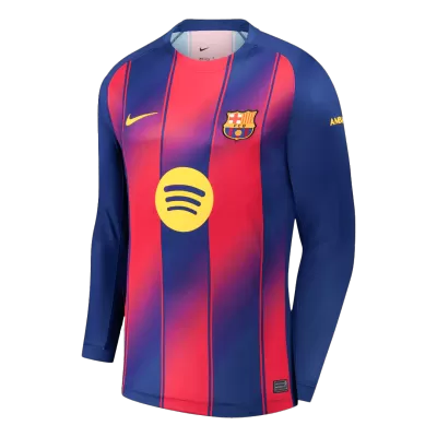 Barcelona Home Long Sleeve Soccer Jersey 2025/26 - gogoalshop