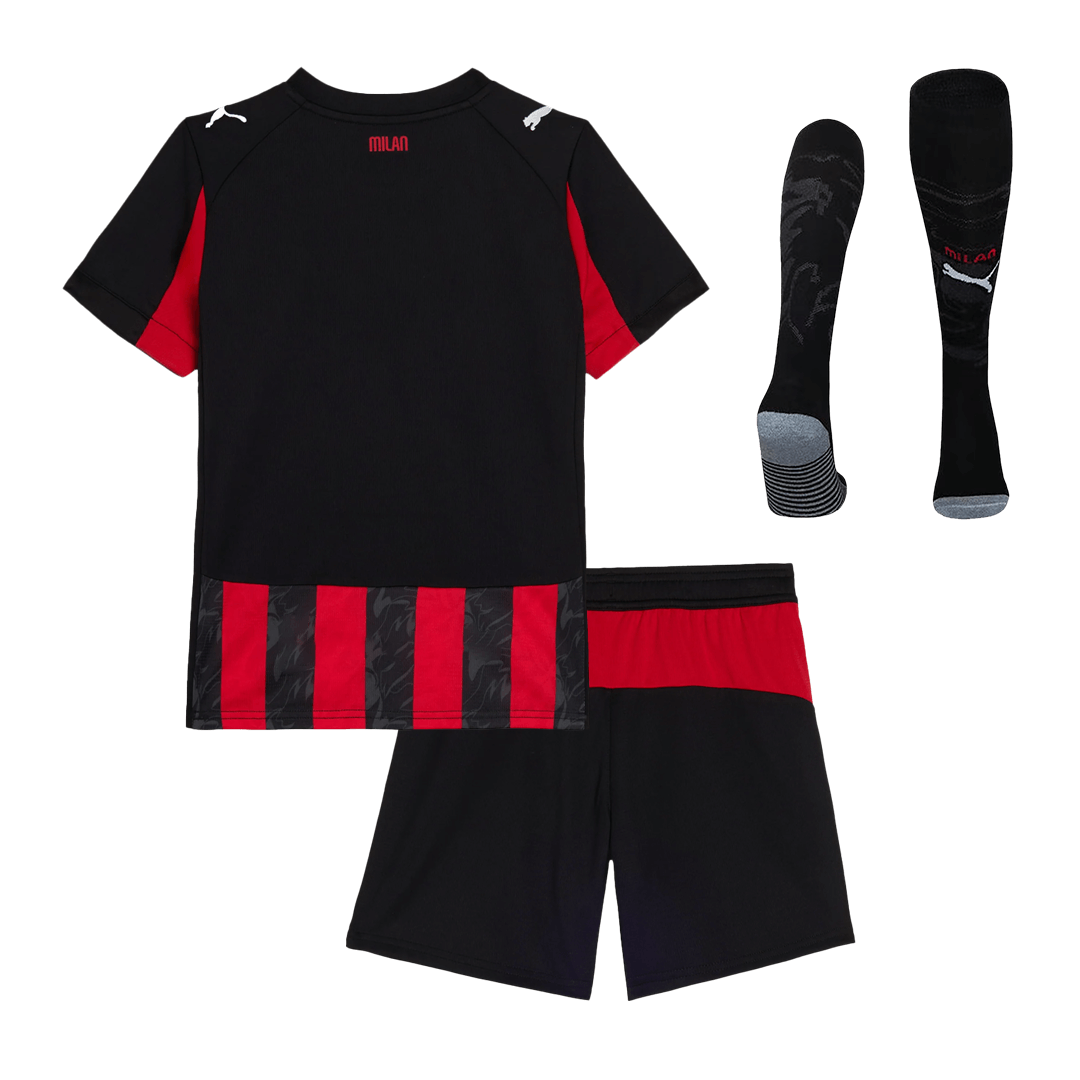 AC Milan Home Kids Soccer Jerseys Full Kit 2025/26 - gogoalshop
