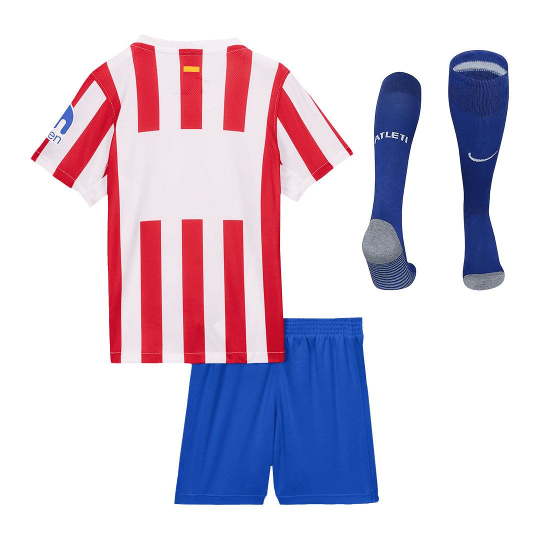 Atletico Madrid Home Kids Soccer Jerseys Full Kit 2025/26 - gogoalshop