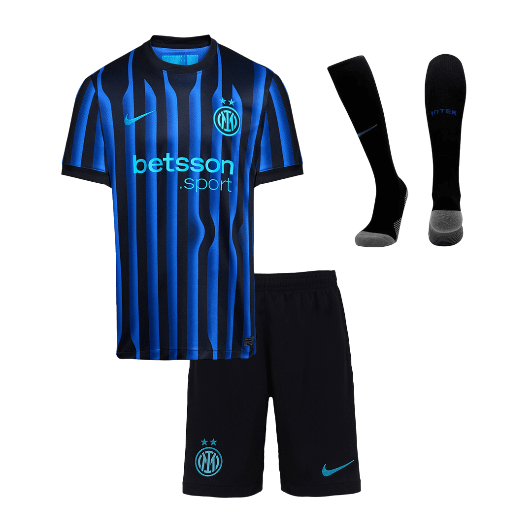 Inter Milan Home Kids Soccer Jerseys Full Kit 2025/26 - gogoalshop