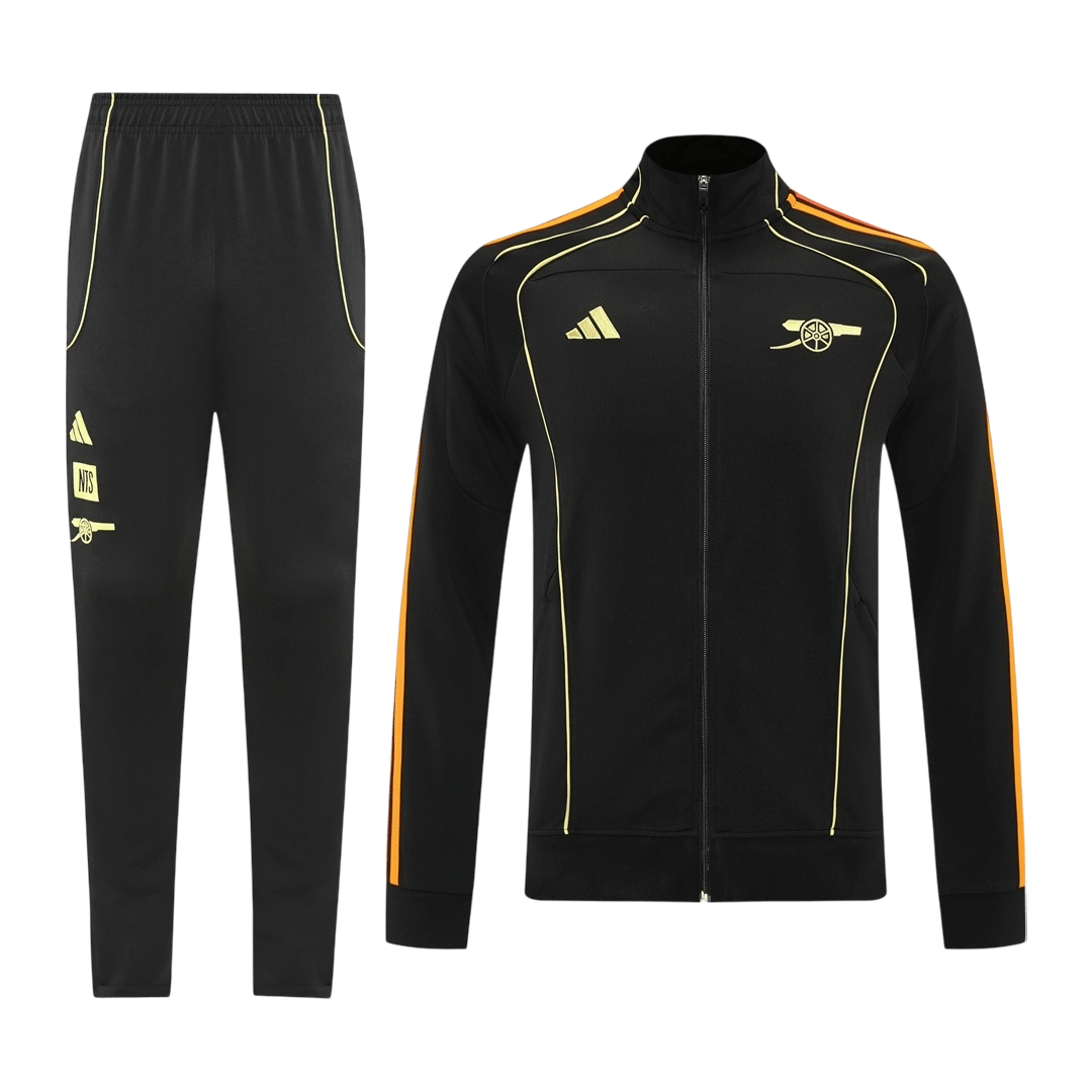Arsenal Jacket Tracksuit 2025/26 Black - gogoalshop