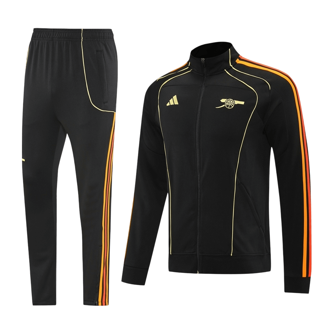 Arsenal Jacket Tracksuit 2025/26 Black - gogoalshop