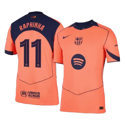 RAPHINHA #11 Barcelona Third Away Authentic Soccer Jersey 2025/26 - UCL - gogoalshop