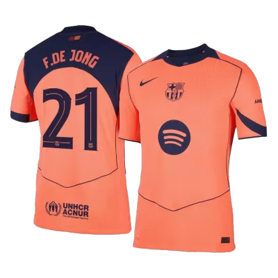 F.DE JONG #21 Barcelona Third Away Authentic Soccer Jersey 2025/26 - UCL - gogoalshop
