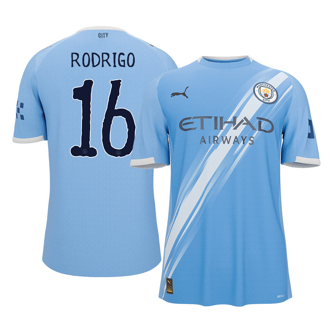 RODRIGO #16 Manchester City Home Soccer Jersey 2025/26 - gogoalshop