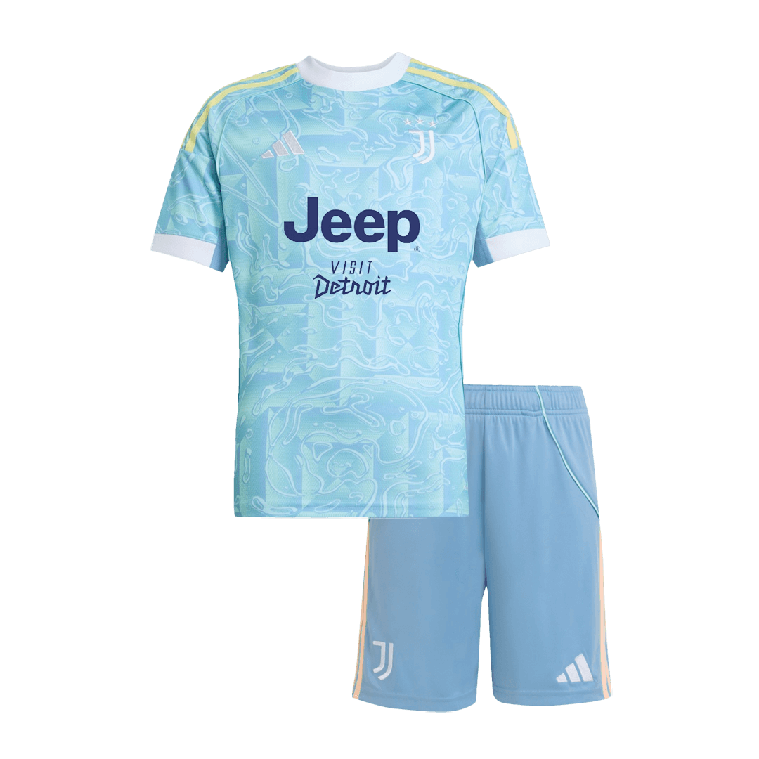 Juventus Away Kids Soccer Jerseys Kit 2025/26 - gogoalshop