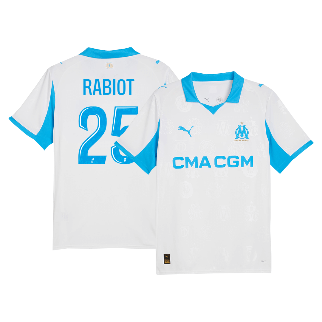 RABIOT #25 Marseille Home Soccer Jersey 2025/26 - gogoalshop