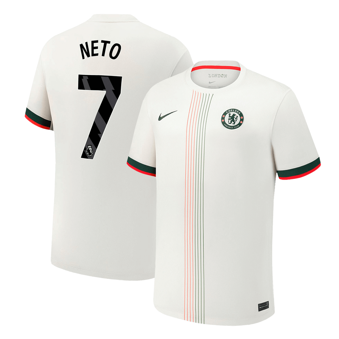NETO #7 Chelsea Away Soccer Jersey 2025/26 - gogoalshop