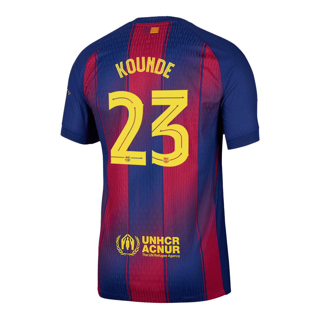 KOUNDE #23 Barcelona Home Authentic Soccer Jersey 2025/26 - UCL - gogoalshop