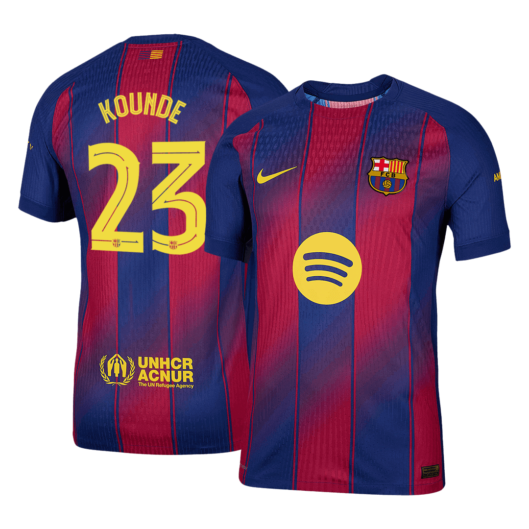 KOUNDE #23 Barcelona Home Authentic Soccer Jersey 2025/26 - UCL - gogoalshop