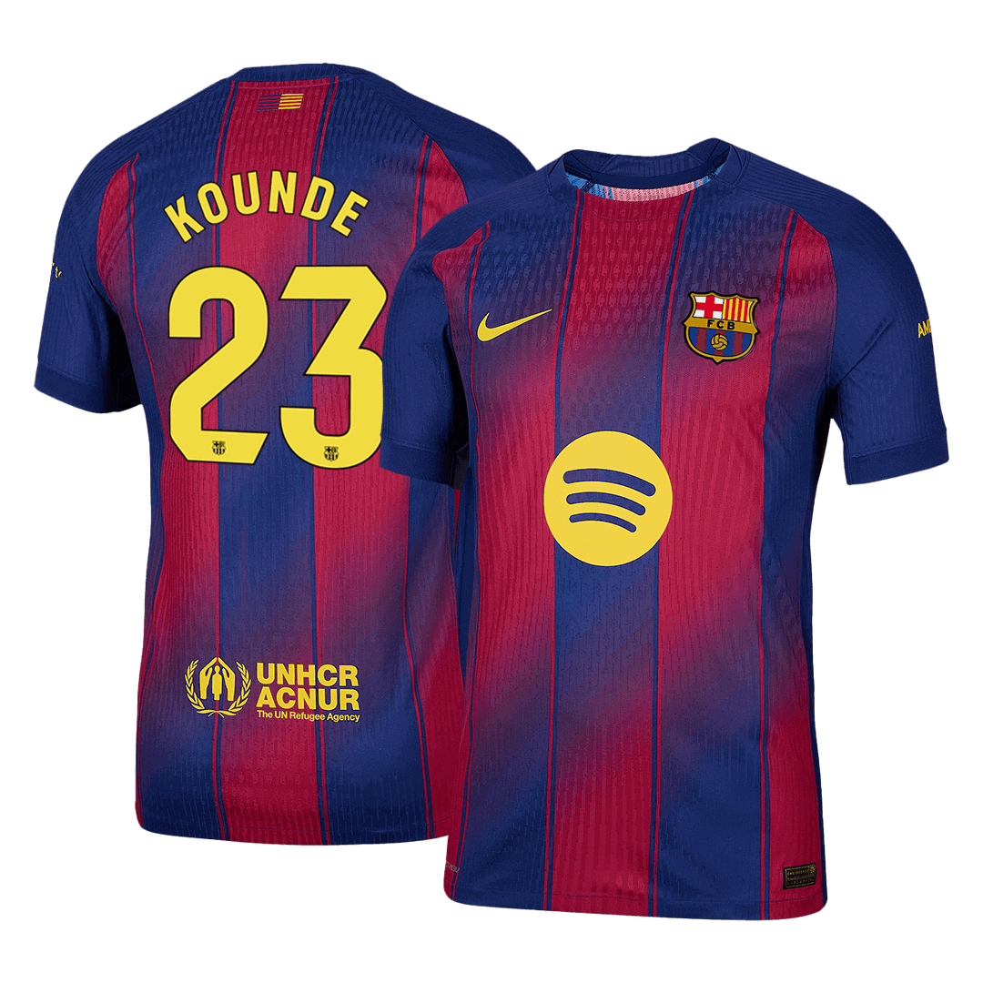 KOUNDE #23 Barcelona Home Authentic Soccer Jersey 2025/26 - gogoalshop