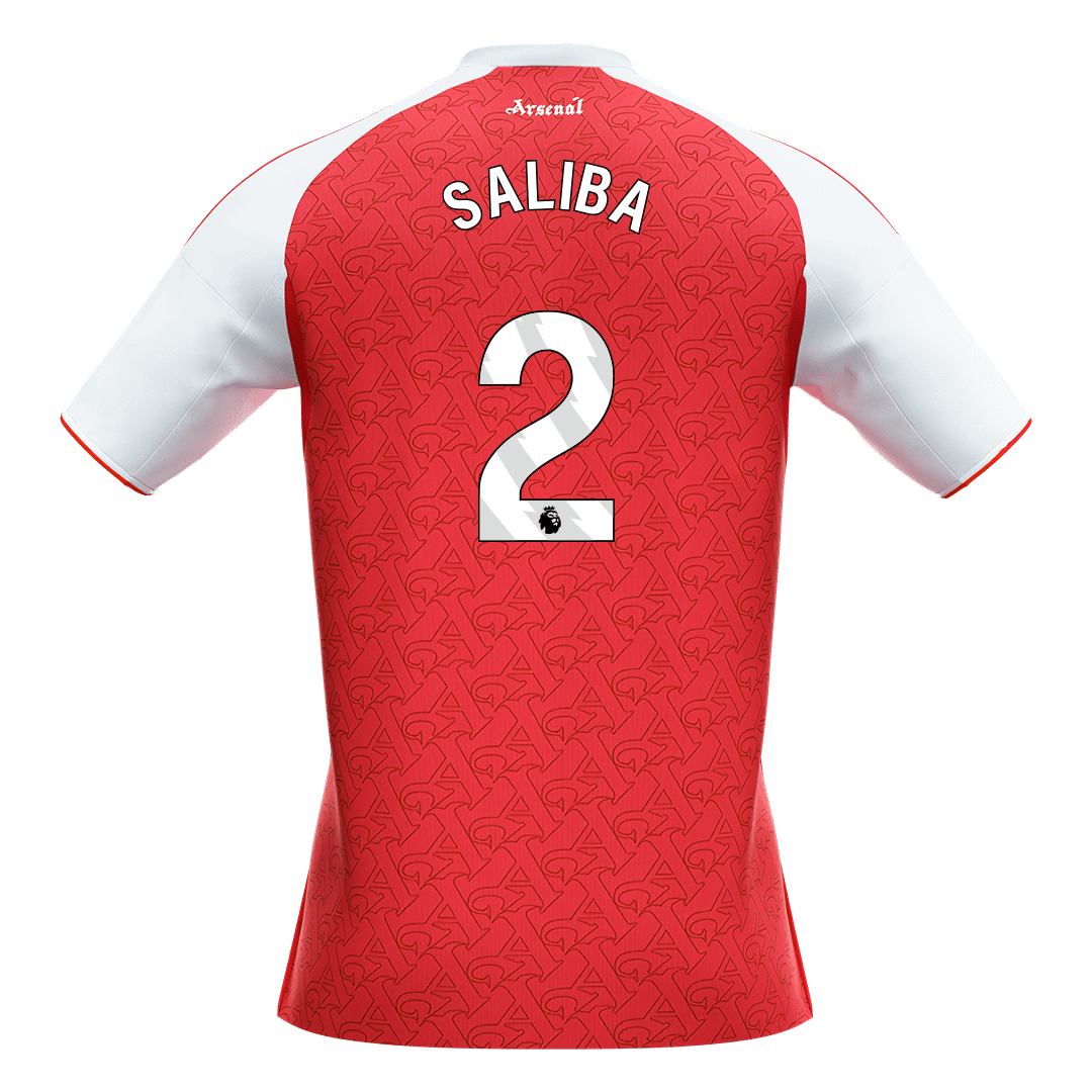 SALIBA #2 Arsenal Home Soccer Jersey 2025/26 - gogoalshop