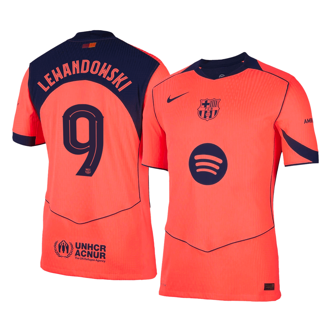 LEWANDOWSKI #9 Barcelona Third Away Authentic Soccer Jersey 2025/26 - UCL - gogoalshop