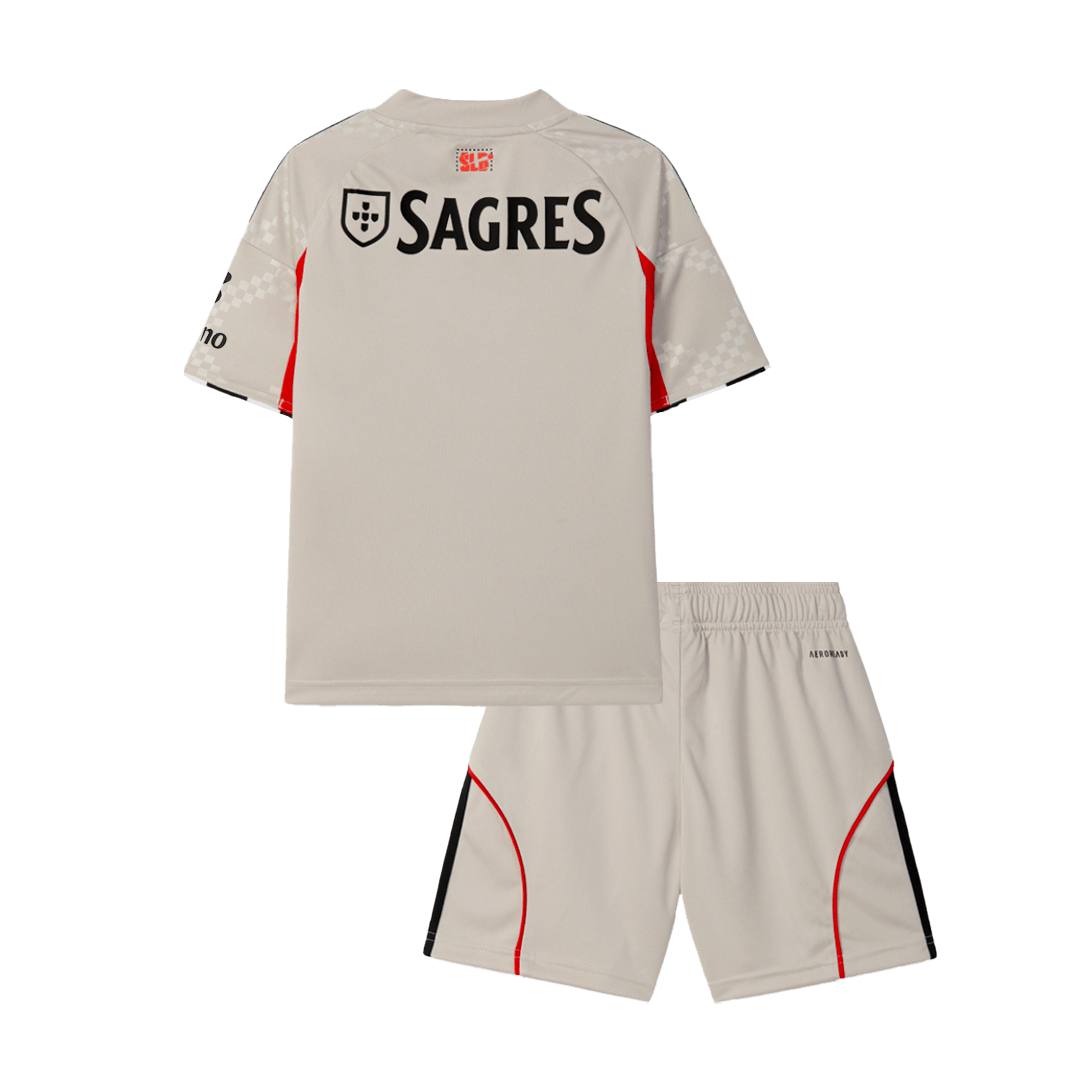 Benfica Away Kids Soccer Jerseys Kit 2025/26 - gogoalshop